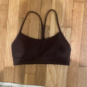 lululemon athletica Brown Sports Bra (Flow Y Bra in Espresso) Size 6